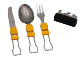 Posate pieghevoli Camping Set Inox