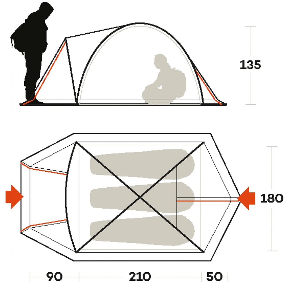 Tenda Ferrino Skyline 3 Fiberglass