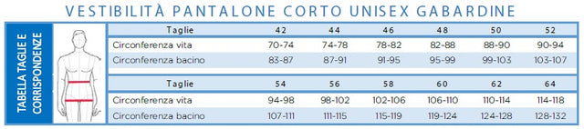 Pantalone corto gabardine uomo