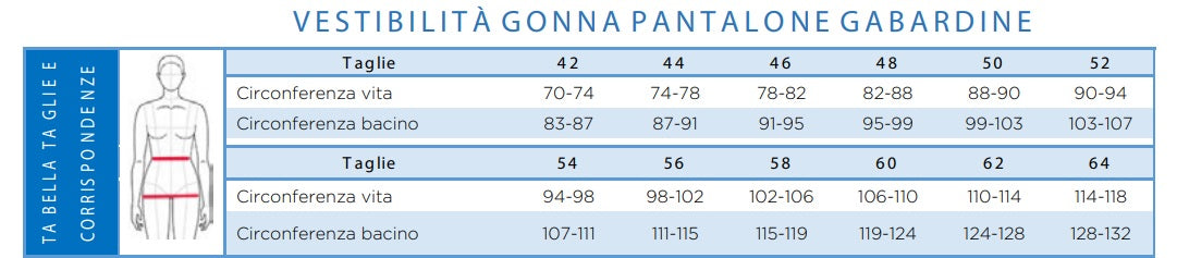 Gonna pantalone gabardine