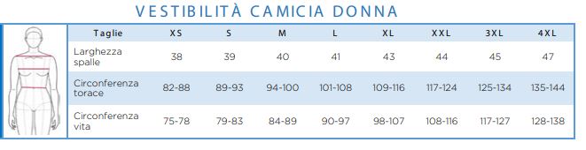 Camicia cotone uniforme donna